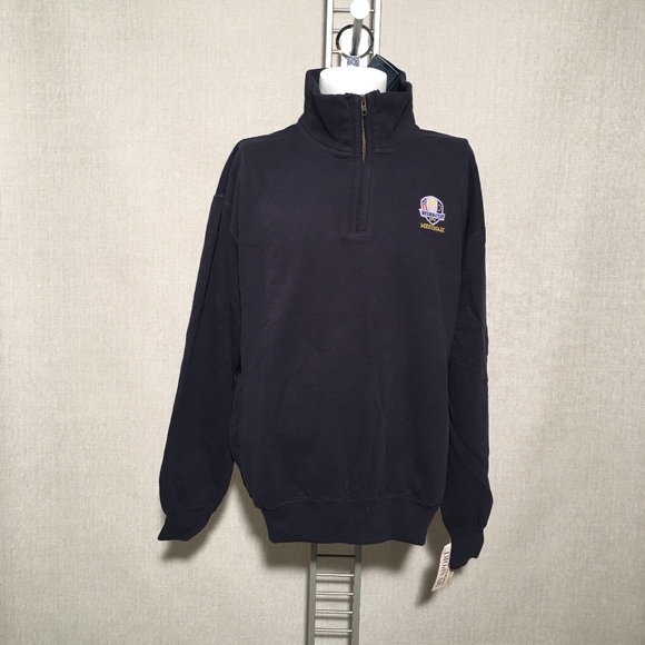 NWT PGA Ryder Cup Medinah Blue Pullover 1/4 Zip - Picture 1 of 4